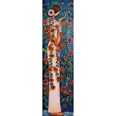 Shazly Khan, Yeh sab tumhara karam hai aaqa, 18 x 72 Inch, Acrylic on Canvas, Figurative Paintings, AC-SZK-161